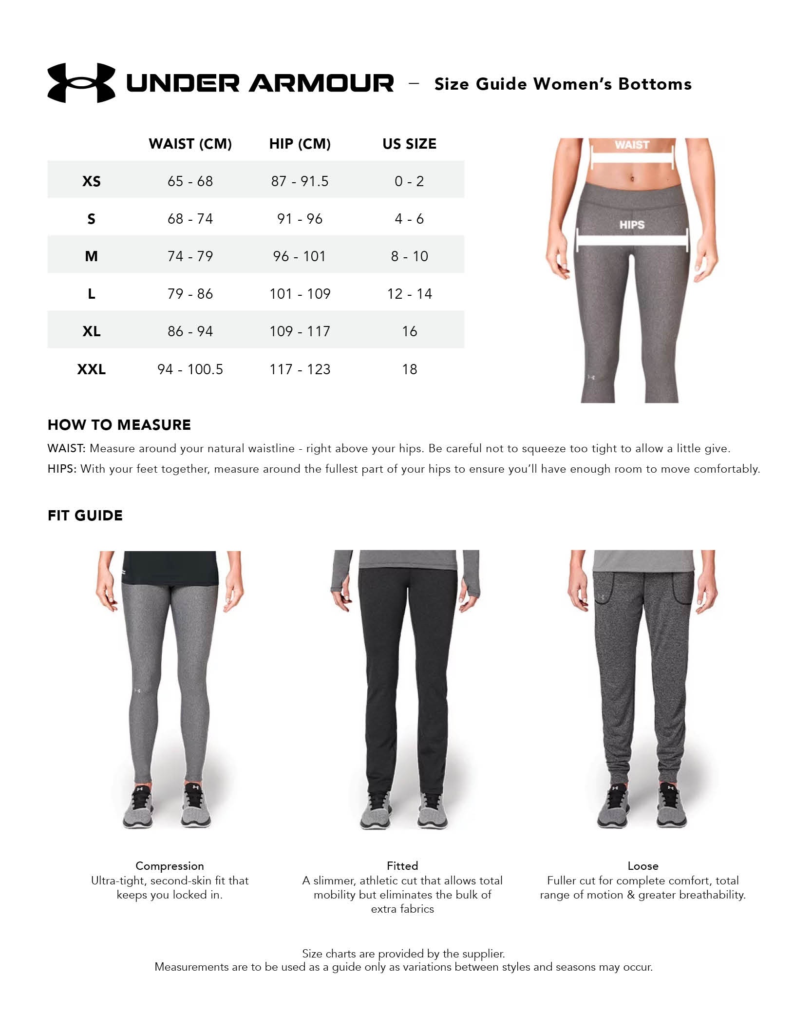 under armour-skorts-womens size chart